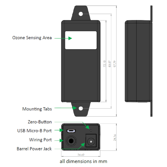 Eco Sensors SM-500/RME-O3臭氧傳感器模塊(圖1)